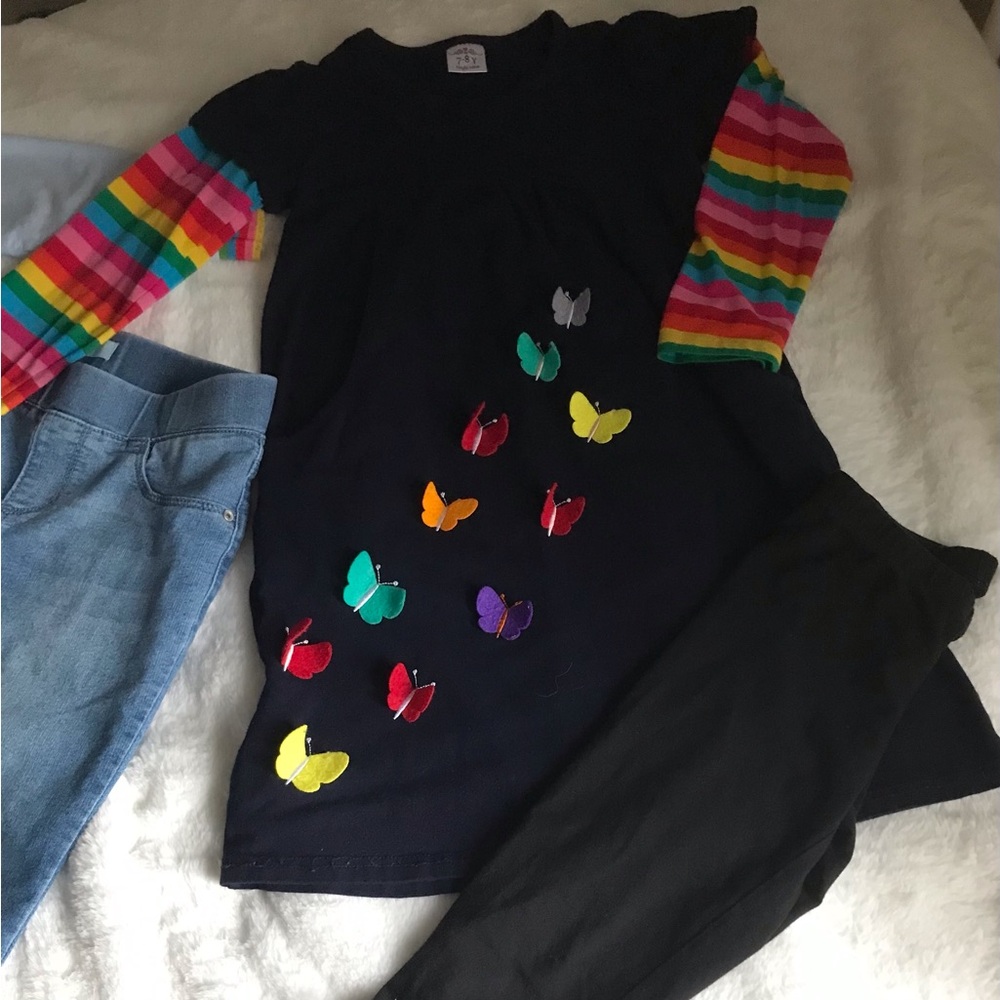 Girls Butterfly Dress size 7-8